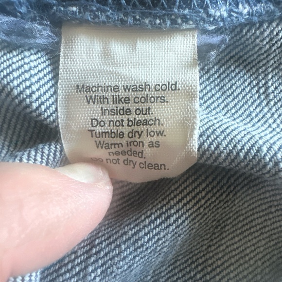 J.Crew Distressed Denim Mini Skirt Frayed Hem Blue Jean Skirt Casual Y2K Size 2 - Picture 7 of 8